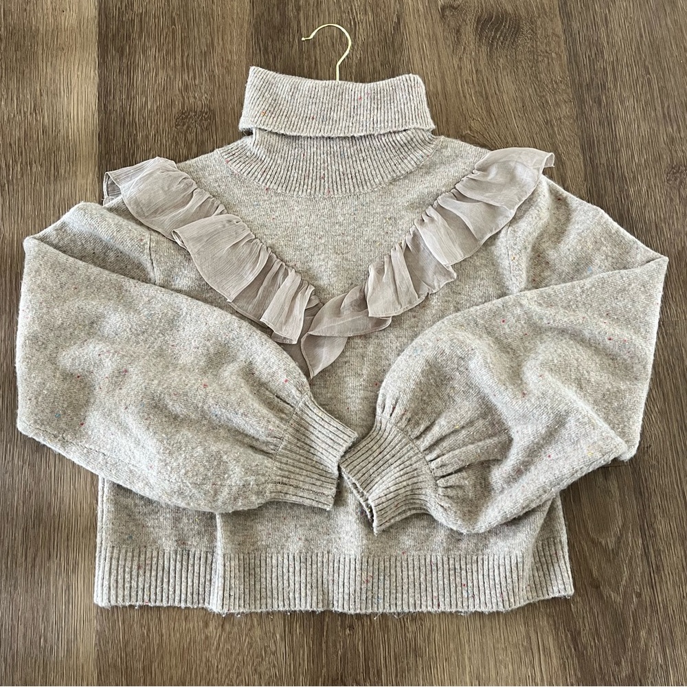 Vici Turtleneck Ruffle Sweater